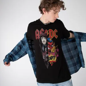 AC/DC T-shirt Angus Young, black