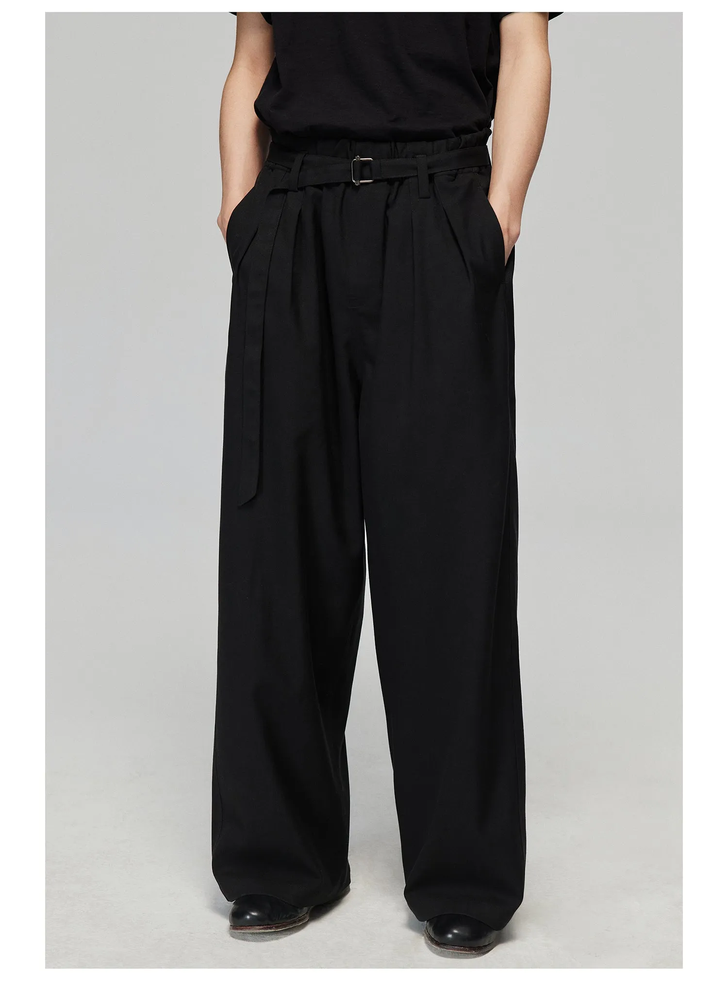 Adjustable Waistband Wide Pants