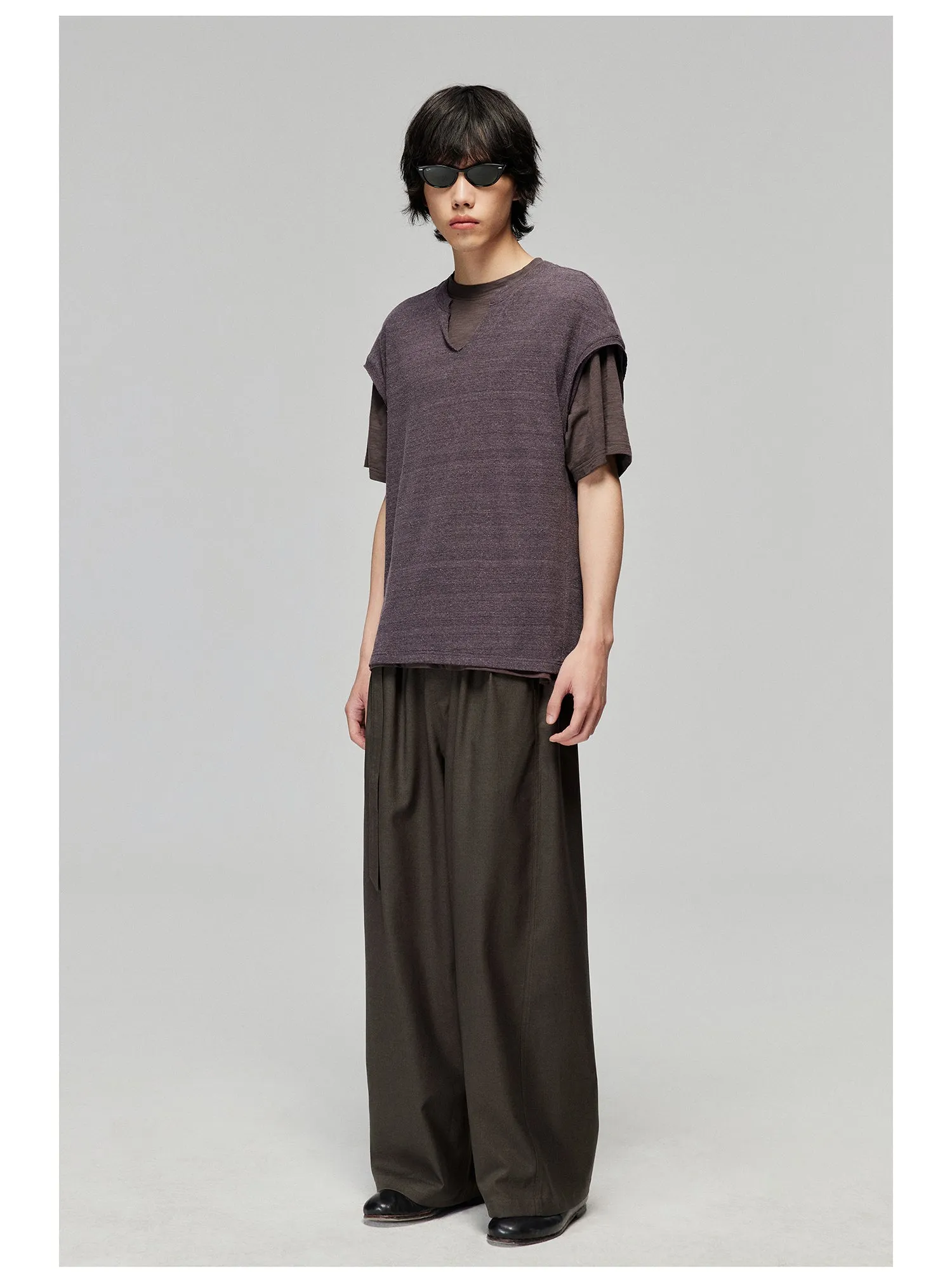 Adjustable Waistband Wide Pants