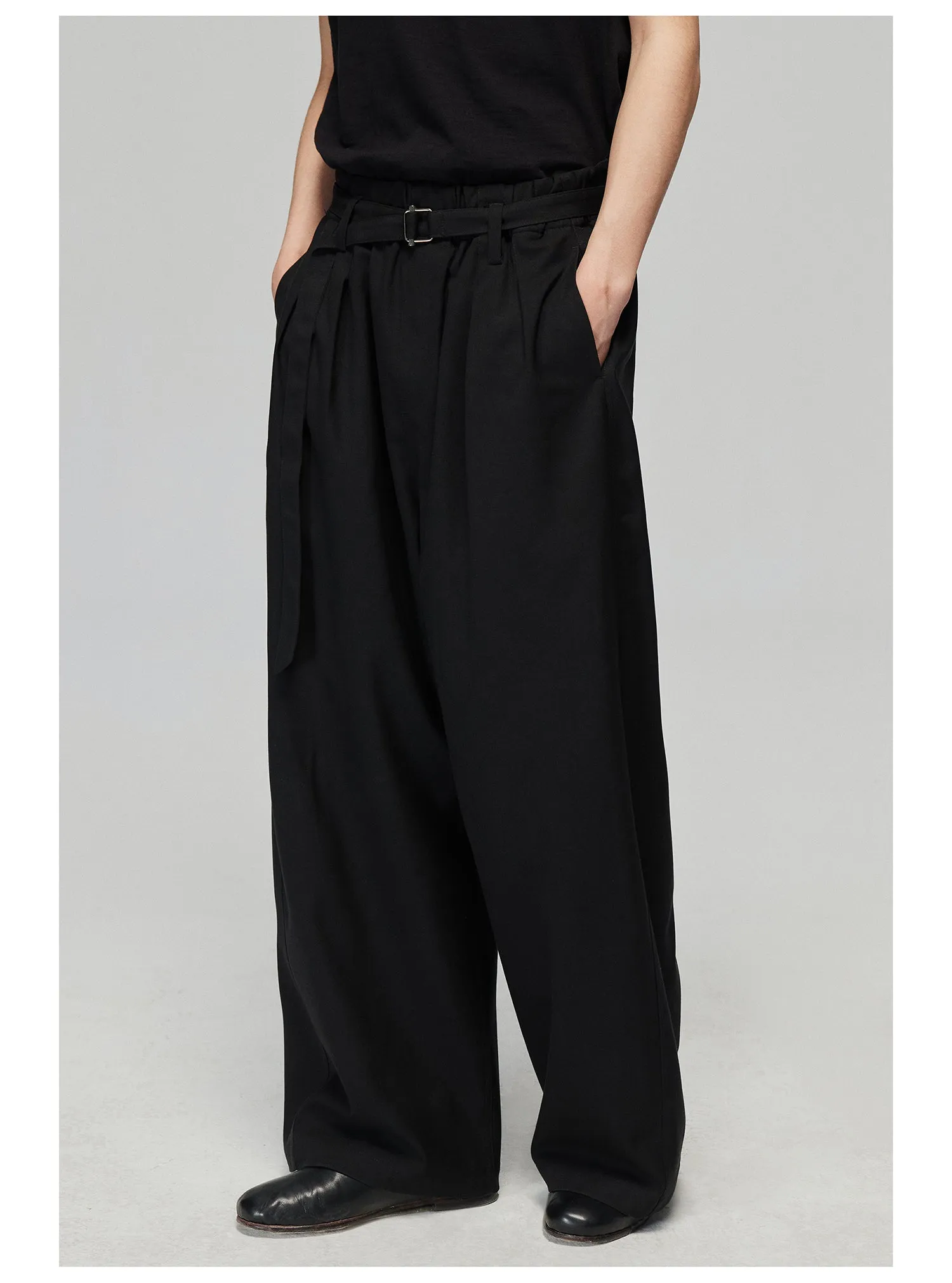 Adjustable Waistband Wide Pants