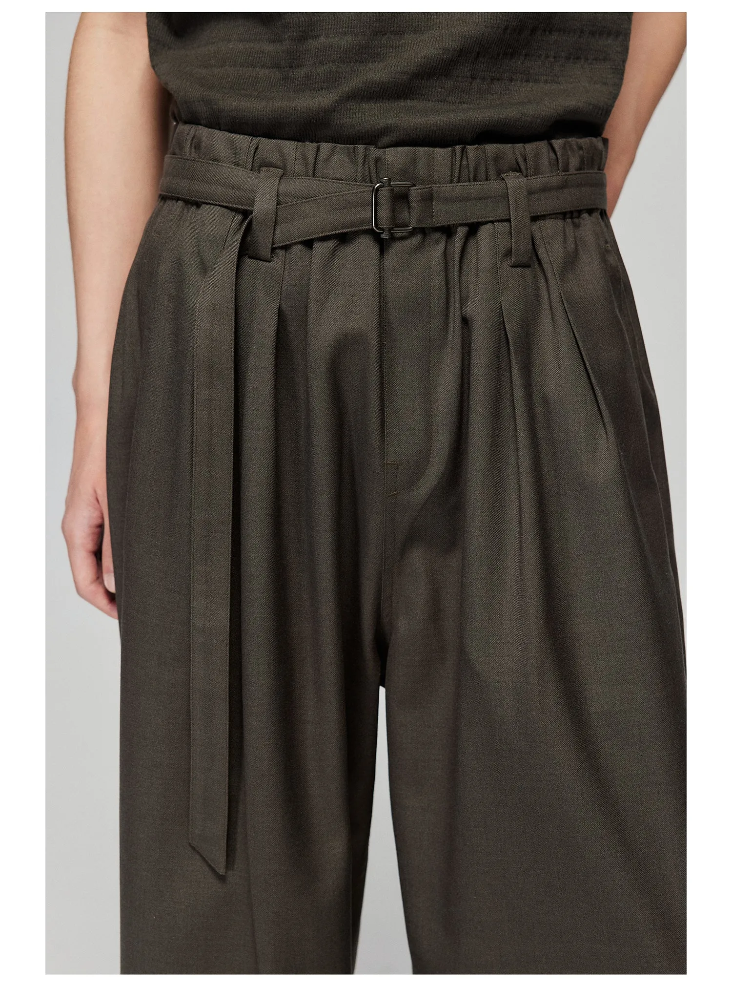 Adjustable Waistband Wide Pants
