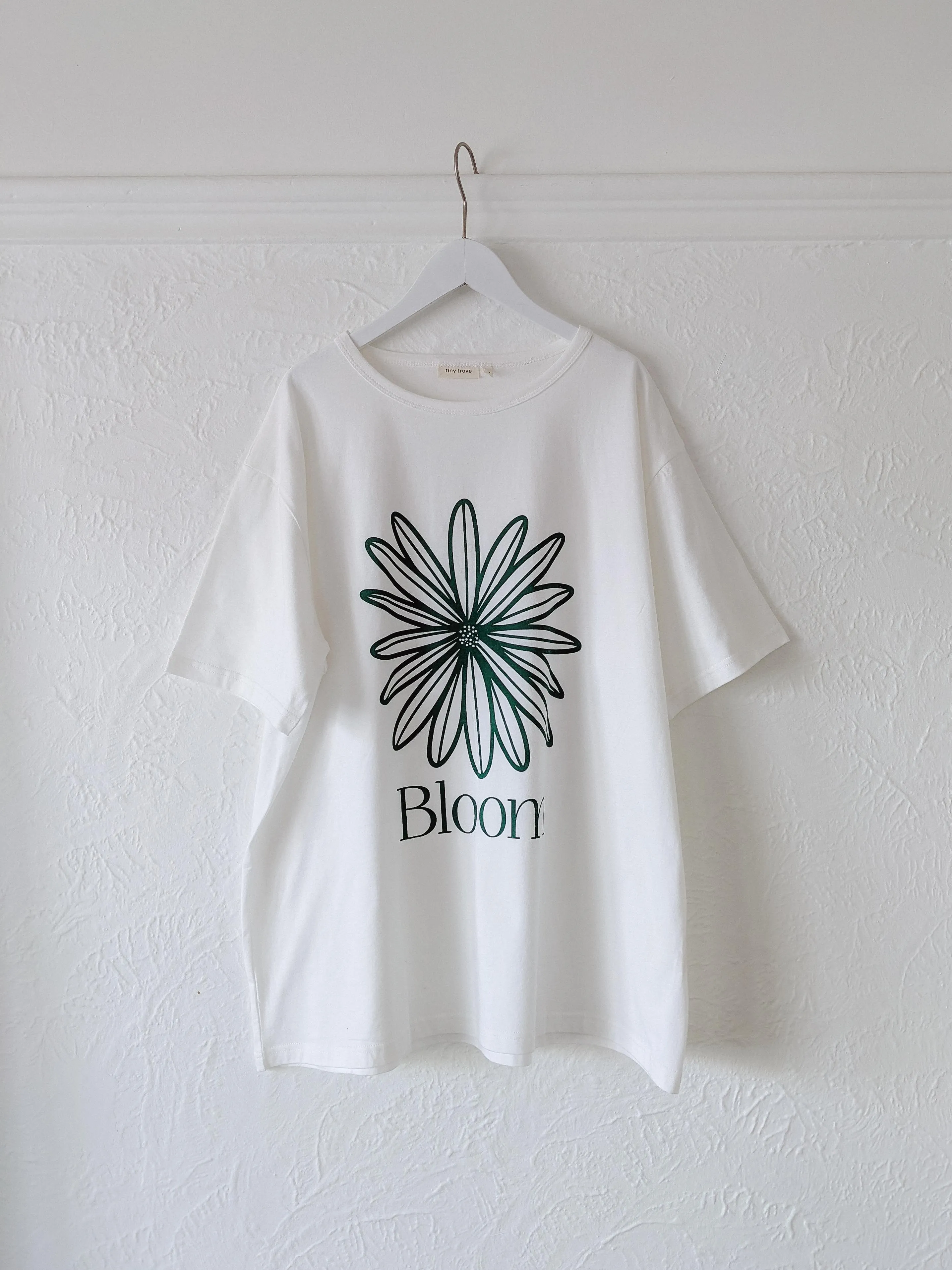 Adult Bloom Relaxed Tee - White/Forest
