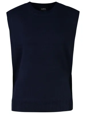 A.P.C. 'Margot' Blue Wool Vest