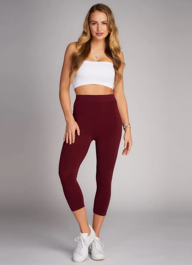 Bamboo Crop Leggings-6 colours
