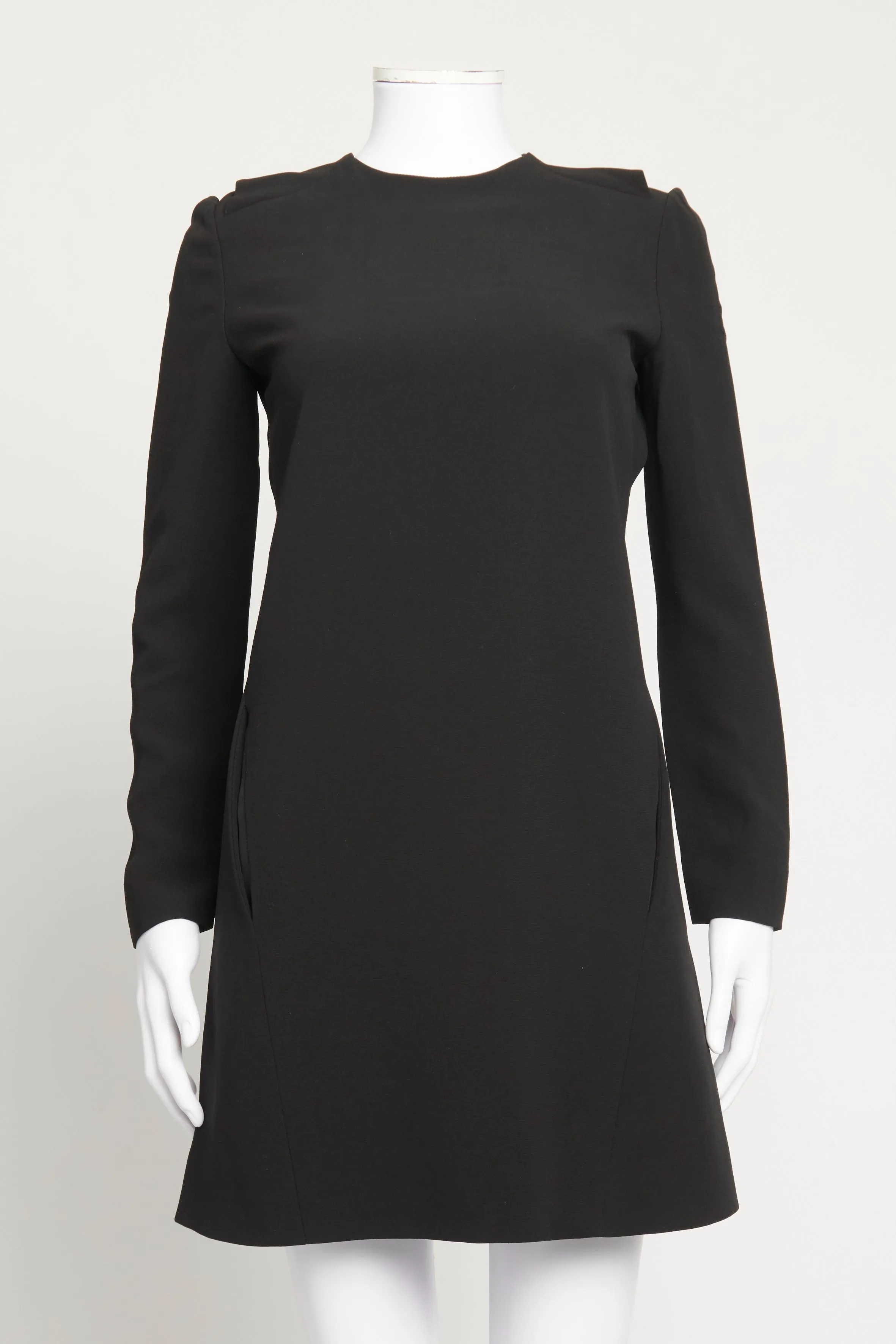 Black Preowned Mini Shift Dress