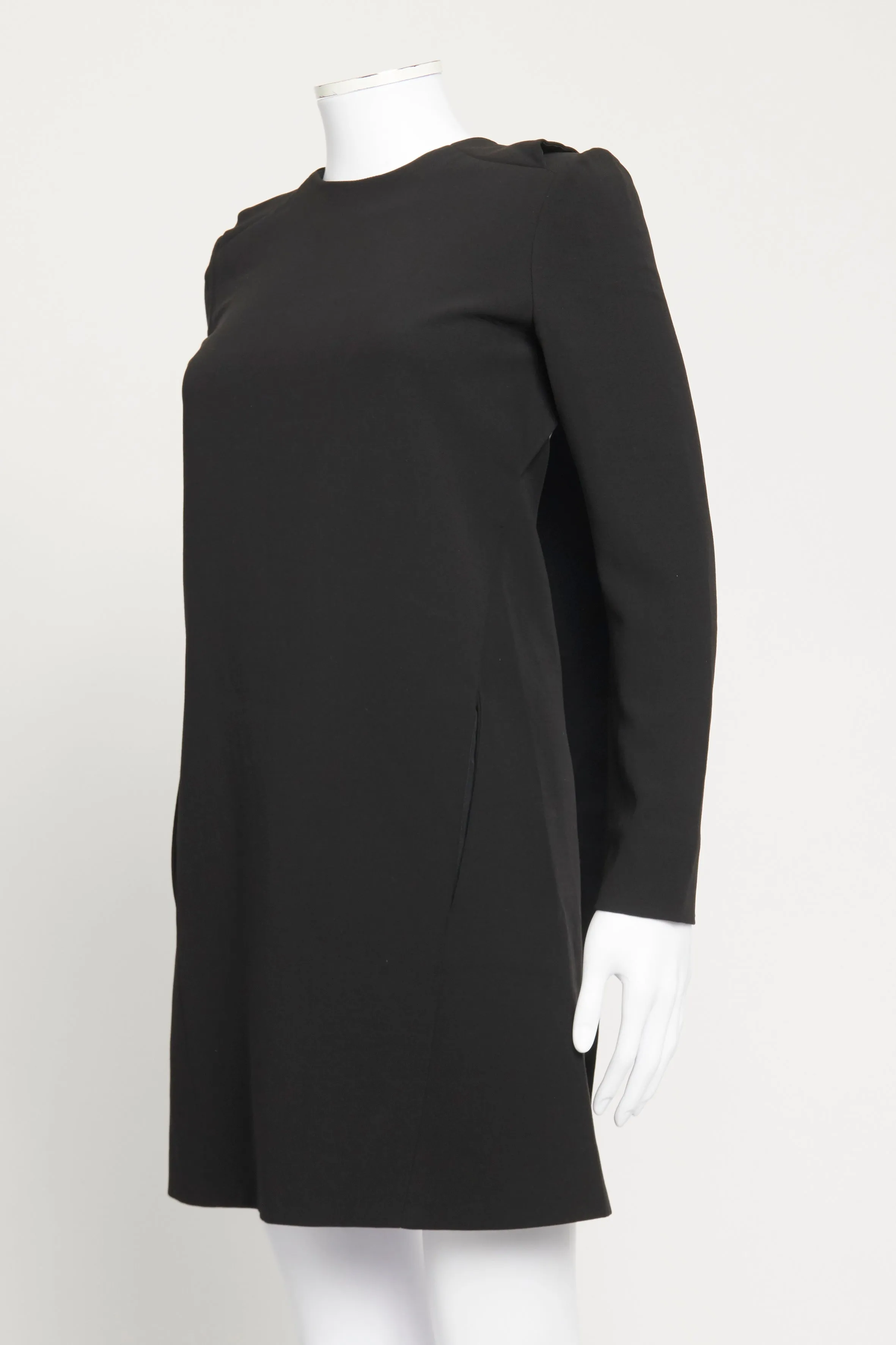 Black Preowned Mini Shift Dress