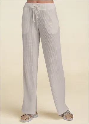 Brushed Waffle Lounge Pants - Oatmeal