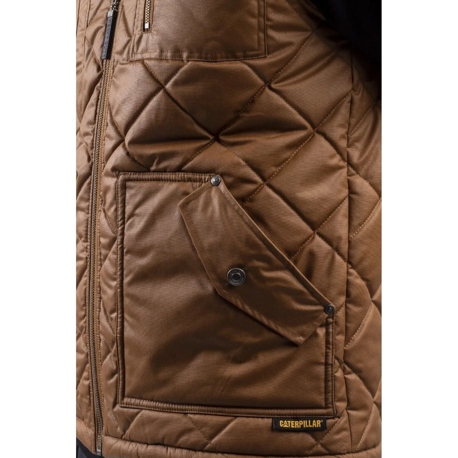 Caterpillar Waxed Cotton Vest Mens