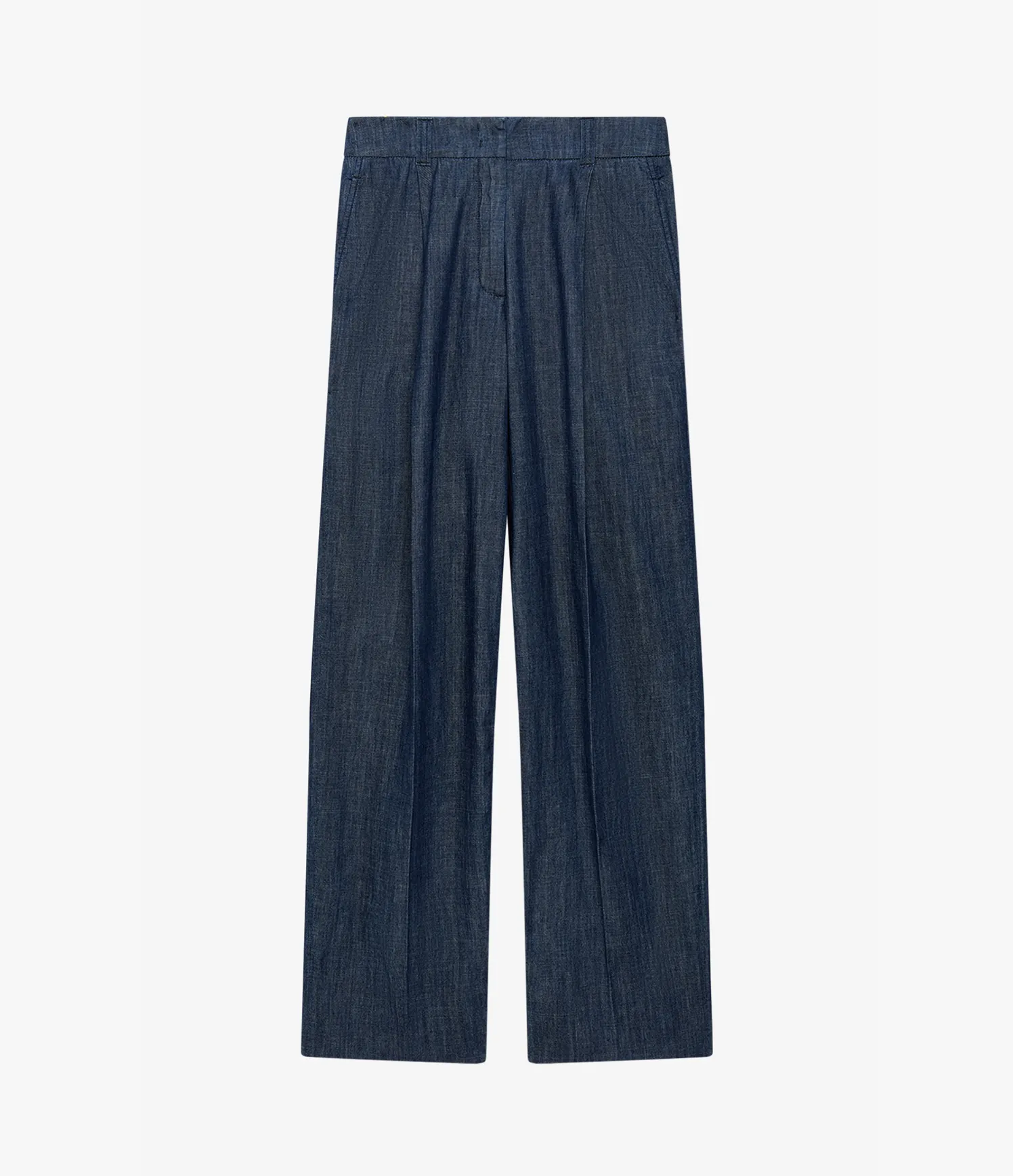 Chambray Relaxed Wide Leg Pant