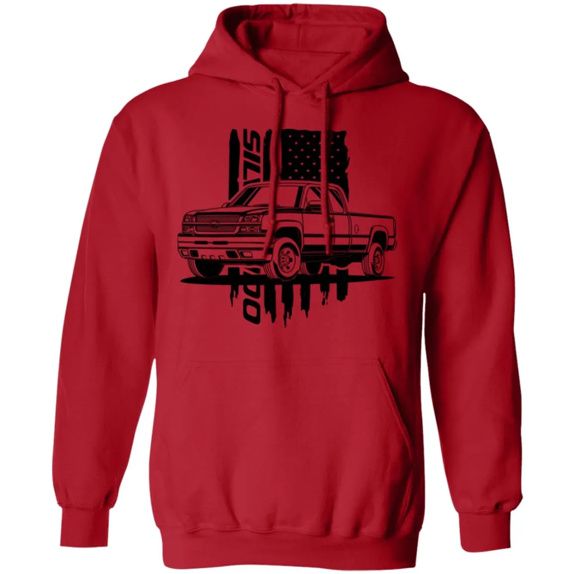 Chevy Silverado Hoodie - American Flag
