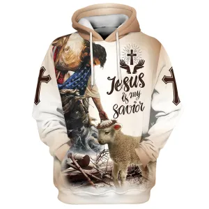 God Lamb Crown Of Thorn Jesus Is My Savior Hoodies Jesus Hoodie Men & Women Christian Hoodie 3D Printed Hoodie