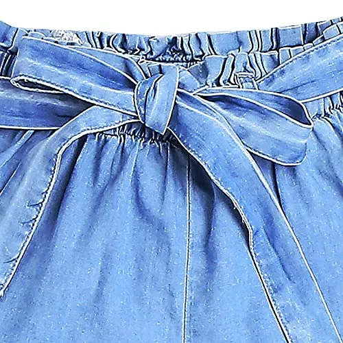 Hopscotch Girls Cotton Short set Blue (4-5 Years)