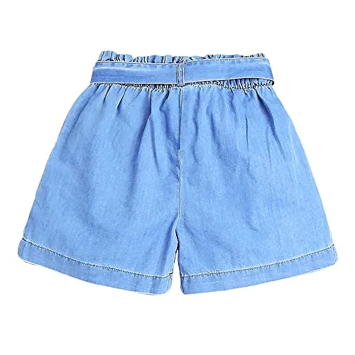Hopscotch Girls Cotton Short set Blue (4-5 Years)