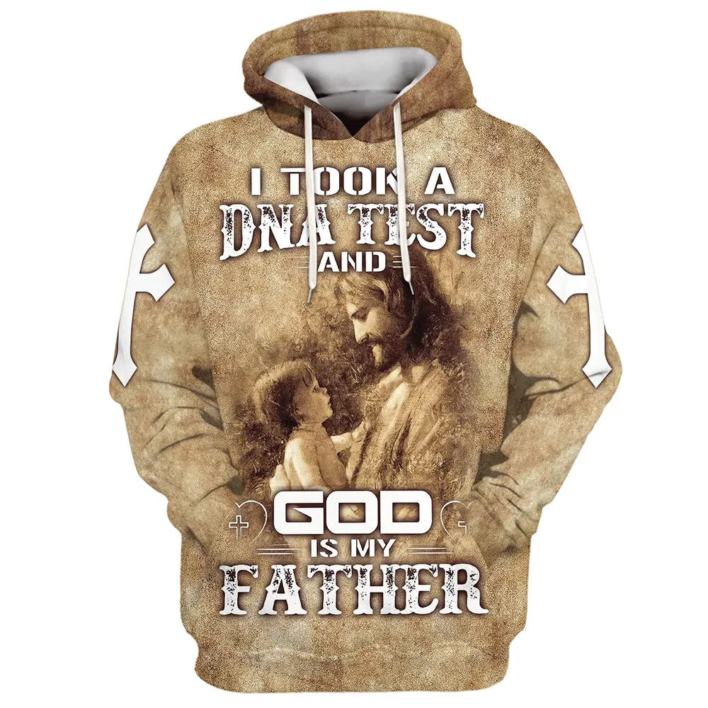 I Took A Dna Test And God Is My Father Hoodie Jesus And Baby Hoodies Jesus Hoodie Men & Women Christian Hoodie 3D Printed Hoodie