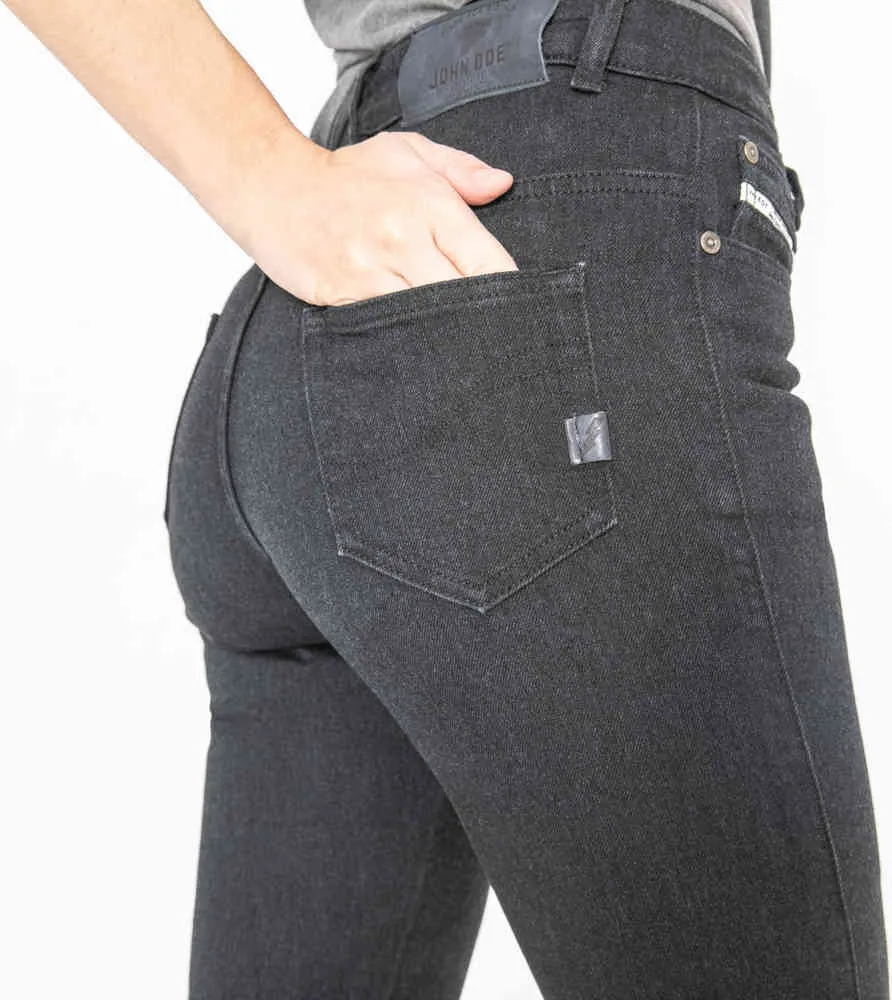 Jane High Mono XTM John Doe Women's Motorcycle Jeans, Black