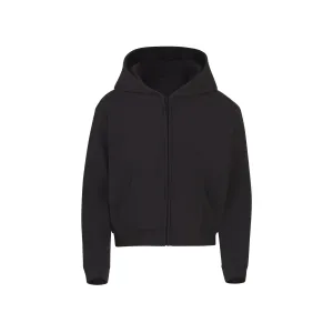 KIDS LOGO POINTELLE ZIP HOODIE | SOOT