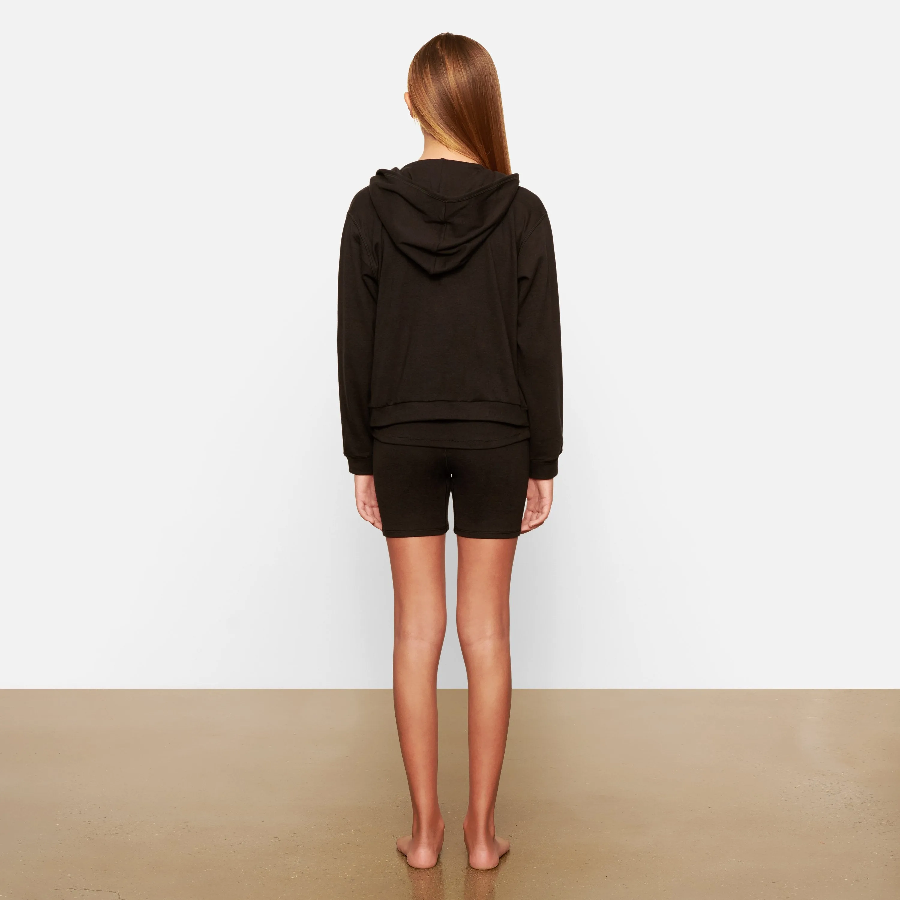 KIDS LOGO POINTELLE ZIP HOODIE | SOOT