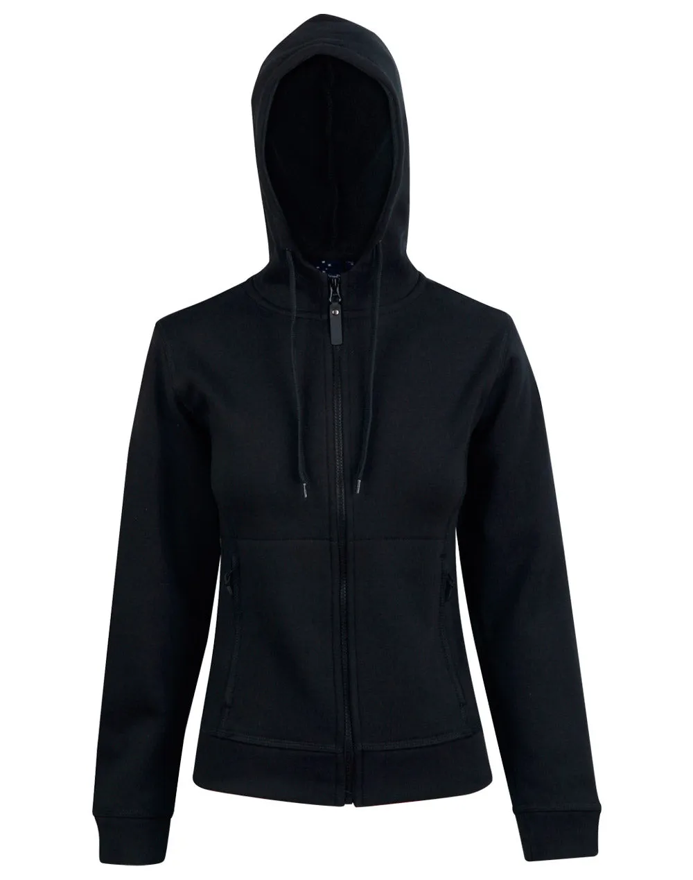 Ladies Full Zip Contrast Fleecy Hoodie - FL18