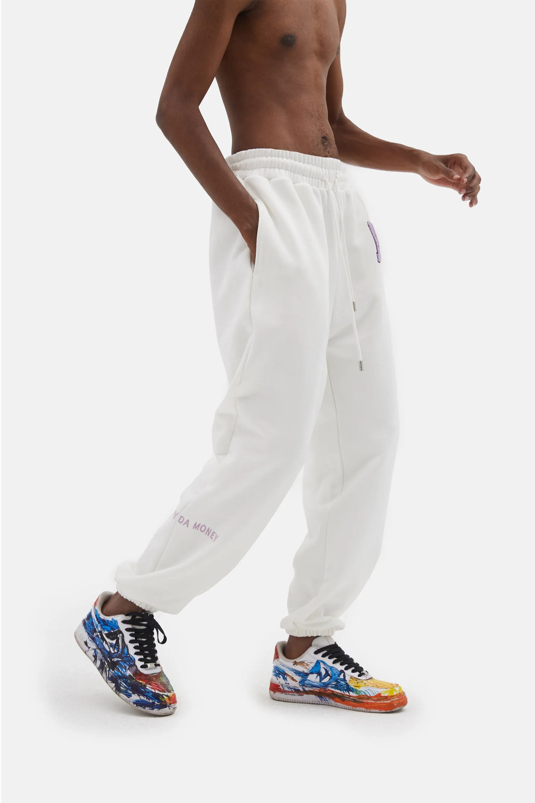 MEDM EMBROIDERED LOGO SWEATPANTS