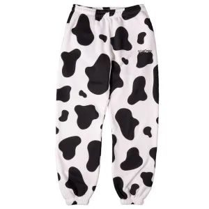 OVERSIZED LUX "MOO MOO" SWEATPANTS - BLACK