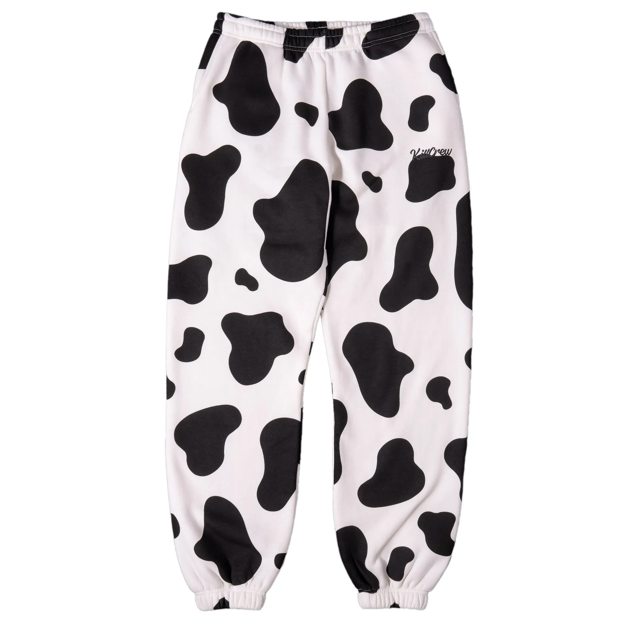 OVERSIZED LUX "MOO MOO" SWEATPANTS - BLACK