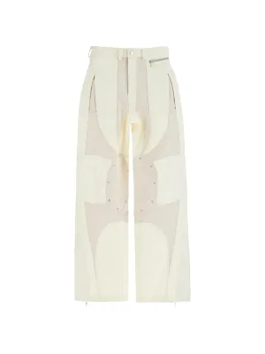 Patchwork Cargo Denim Trousers