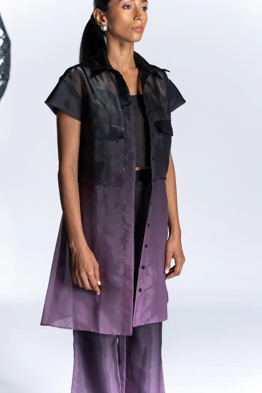Pocket Shirt Coord Purple