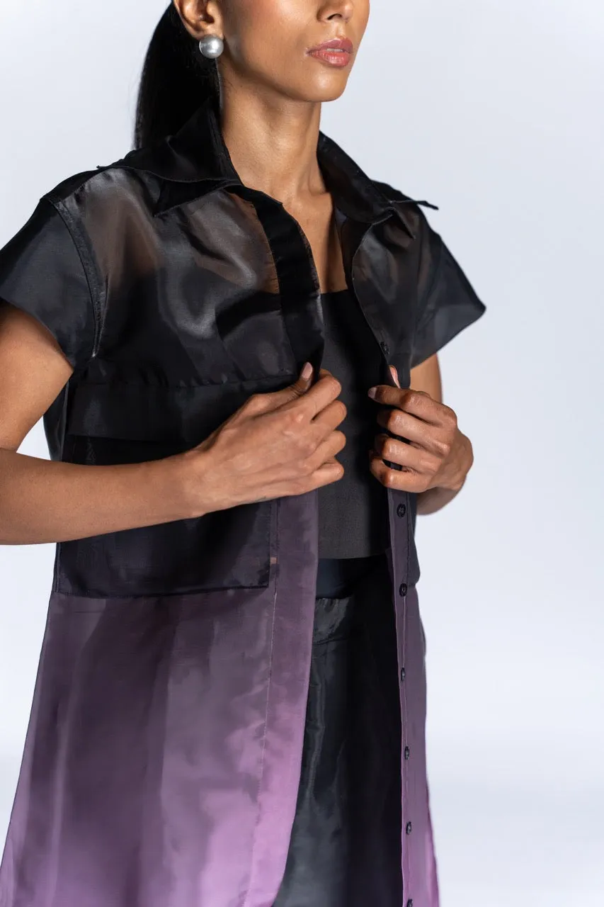 Pocket Shirt Coord Purple