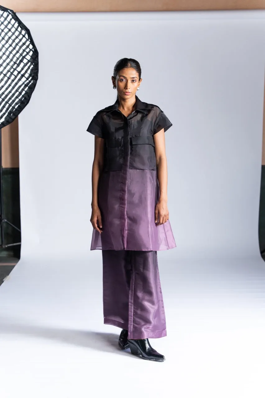 Pocket Shirt Coord Purple