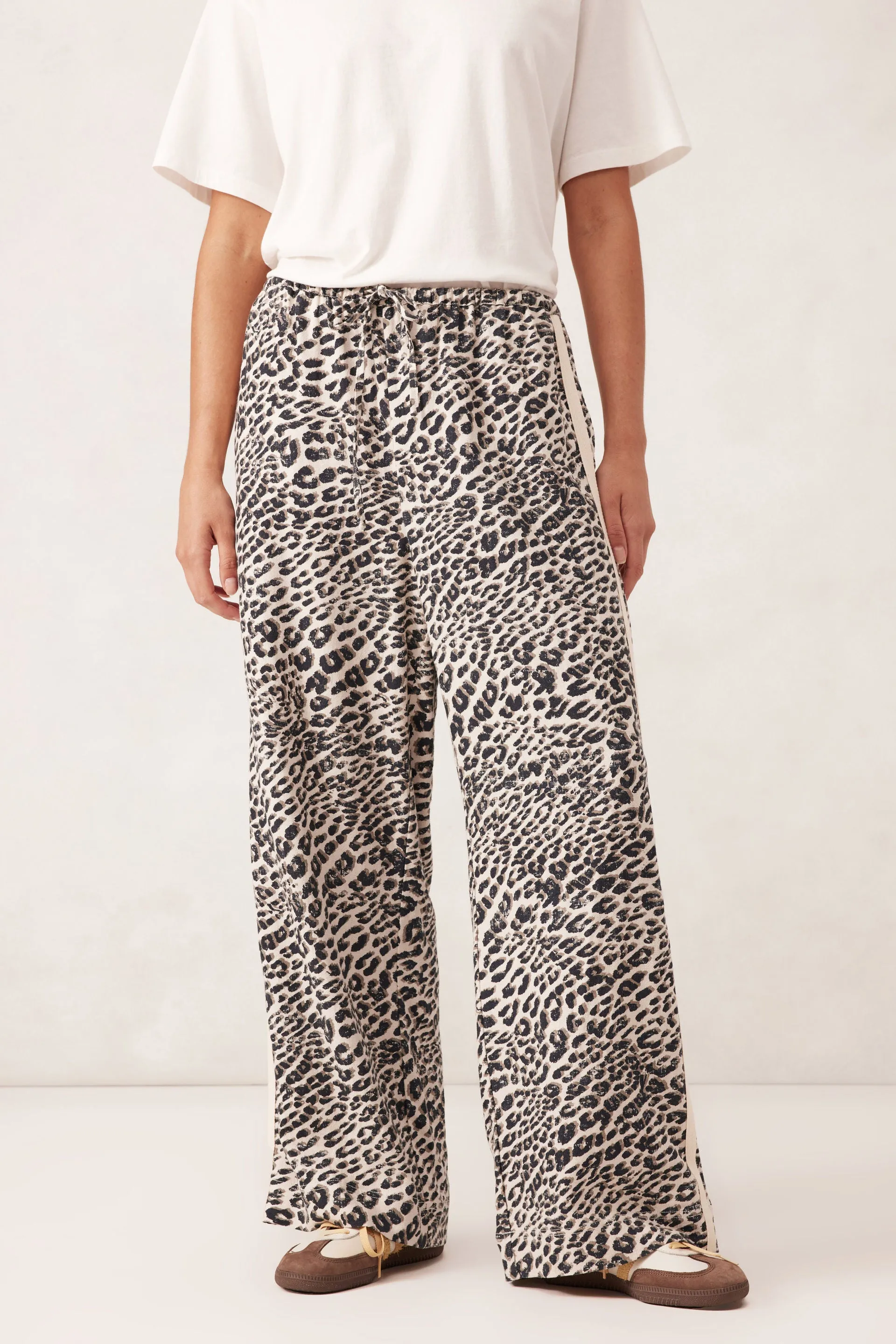 Relaxed drawstring pant - Leopard