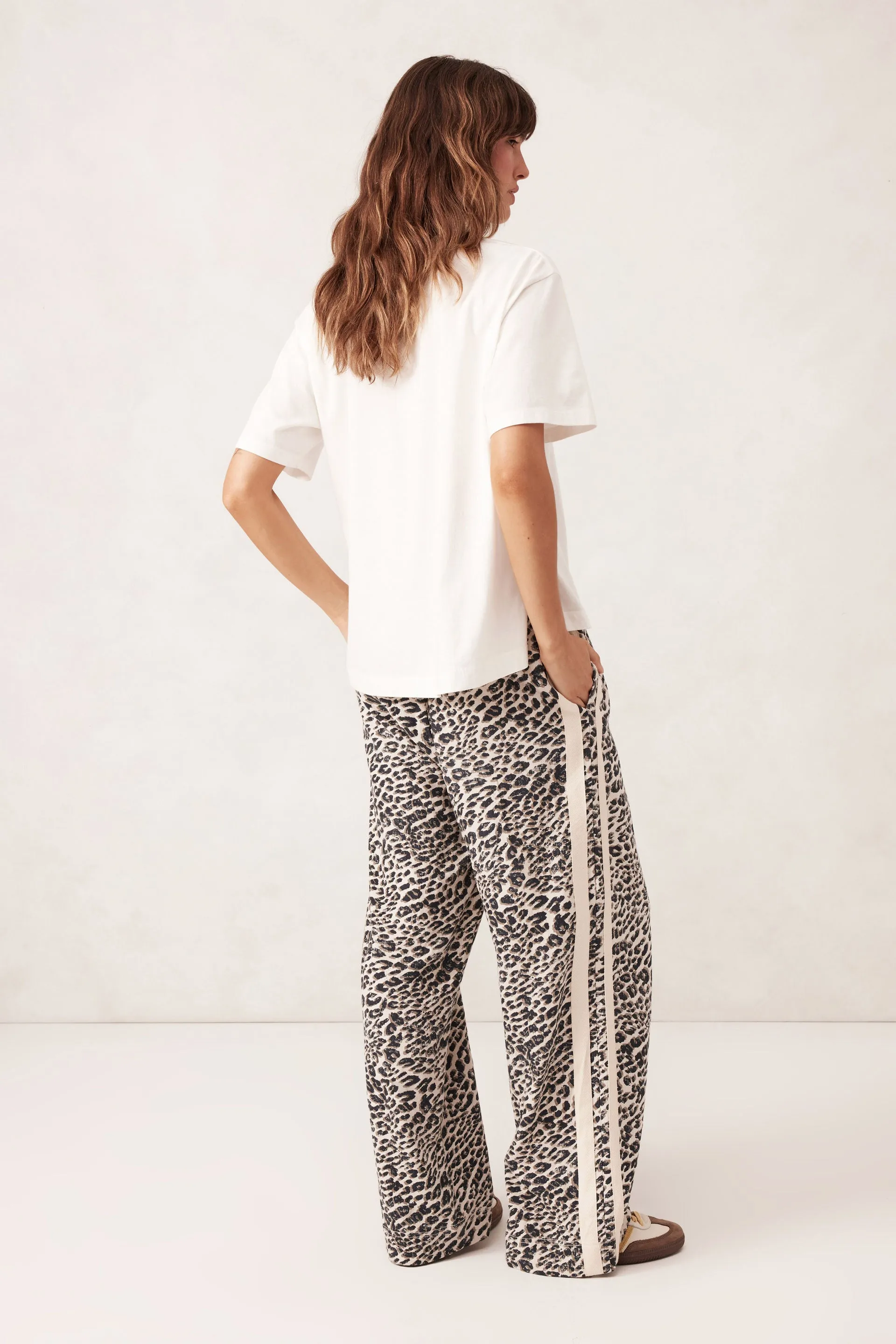 Relaxed drawstring pant - Leopard
