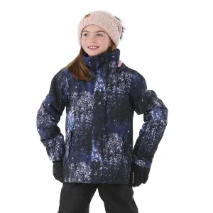 Roxy Jetty Girl Snow Jacket Purple Black Multi