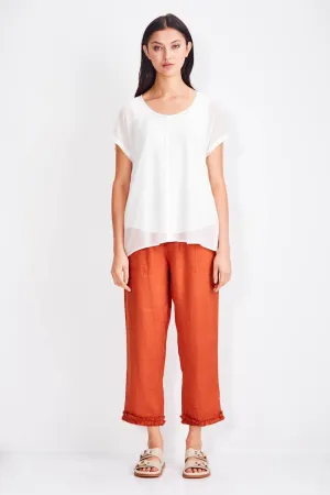 Ruffle Capri- Tumeric