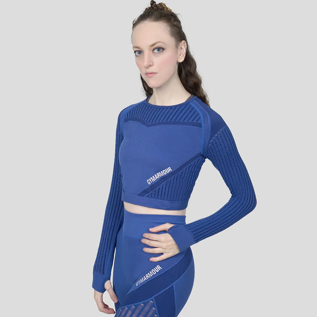Super Seamless Crop Top (Blue Shade)