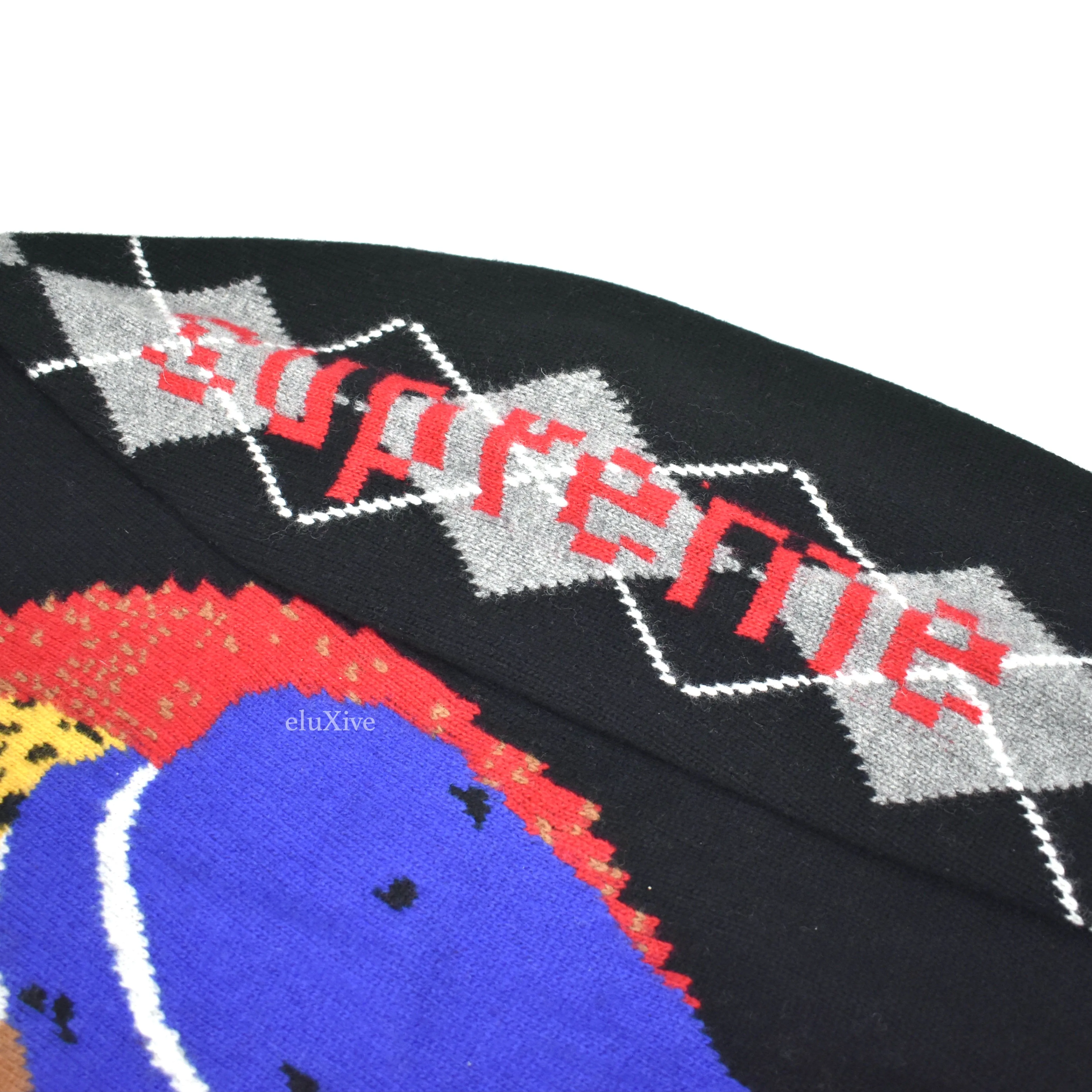 Supreme x Yohji Yamamoto - Black Tekken Intarsia Knit Sweater