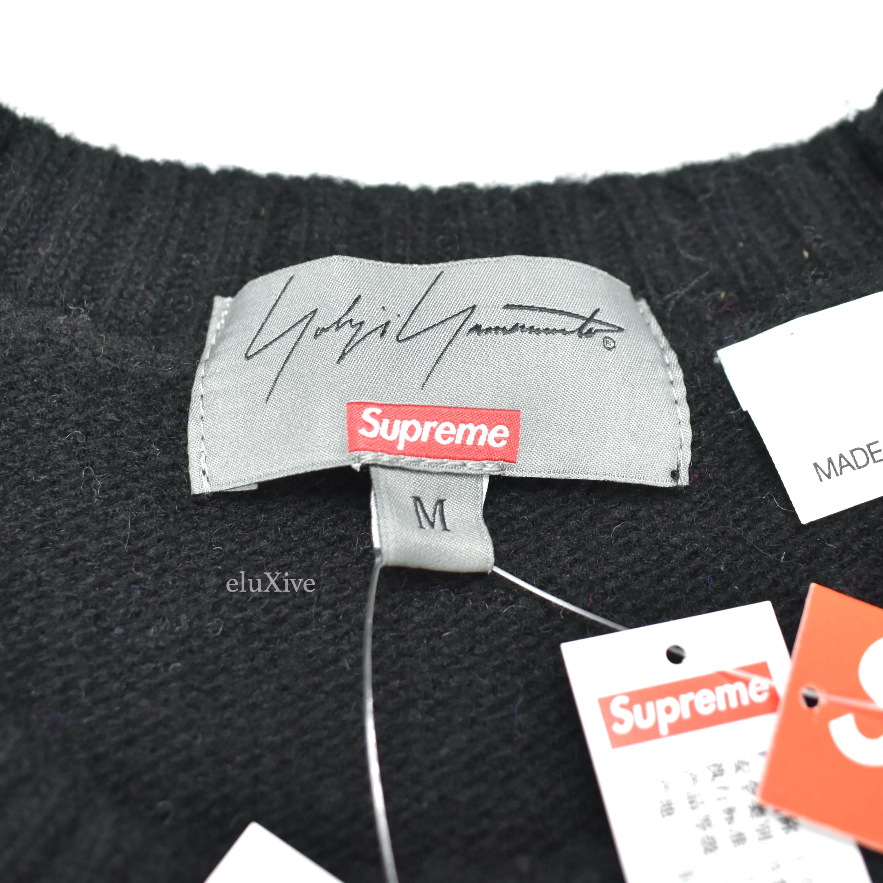 Supreme x Yohji Yamamoto - Black Tekken Intarsia Knit Sweater