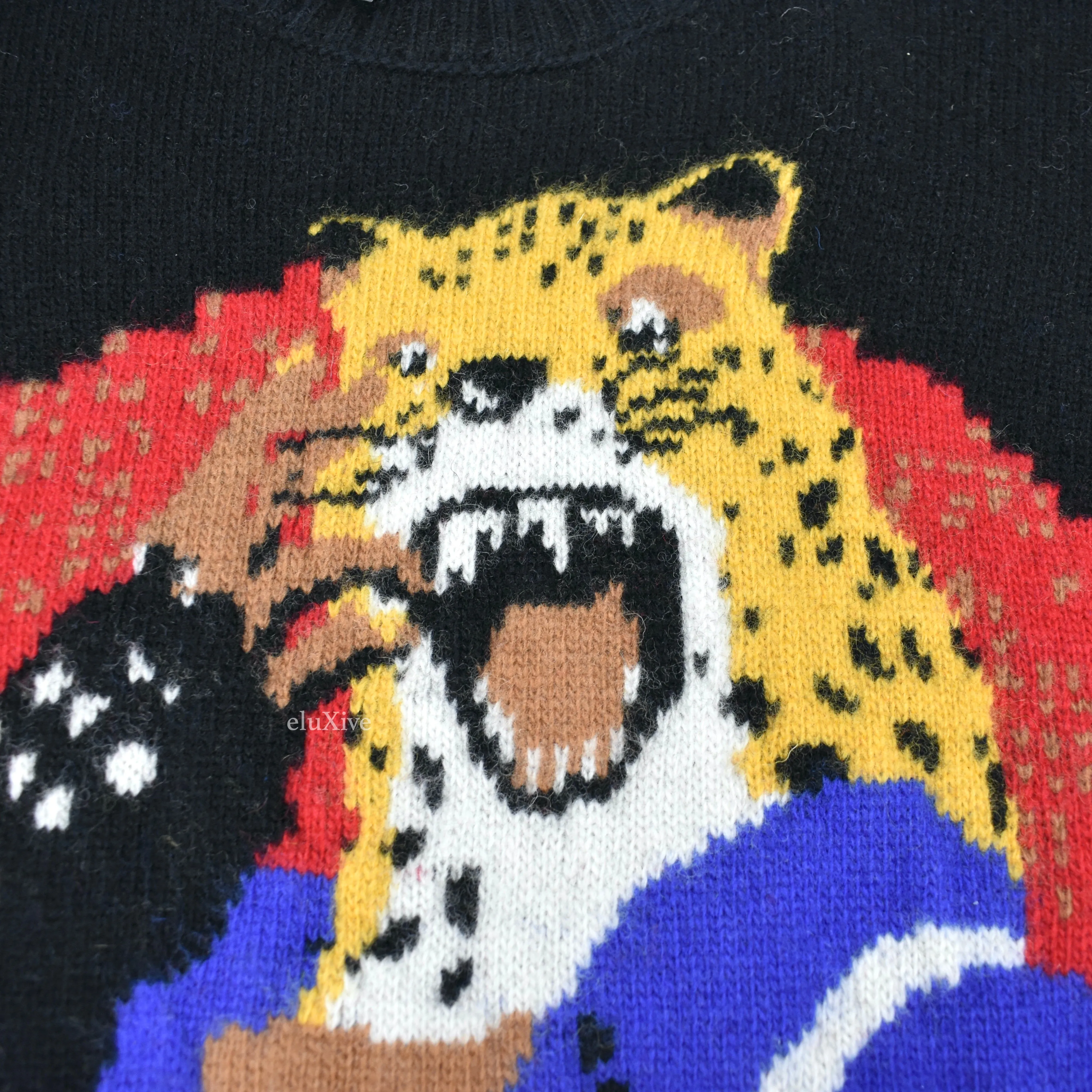 Supreme x Yohji Yamamoto - Black Tekken Intarsia Knit Sweater