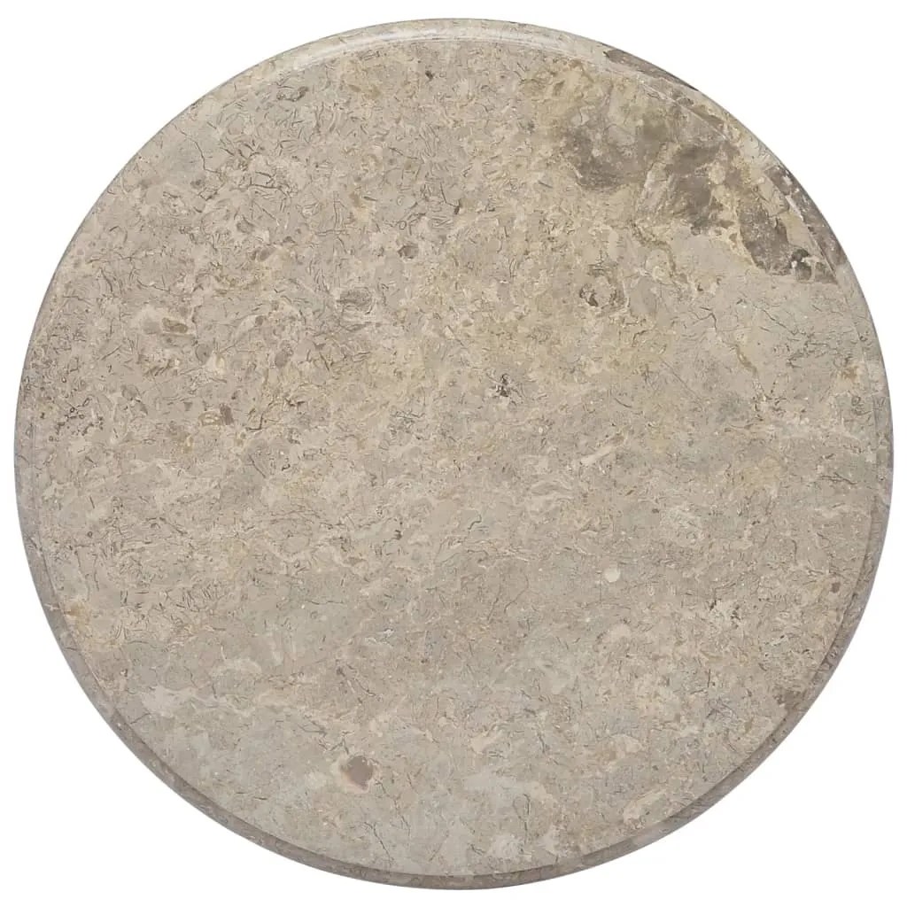 Table Top Grey Ø60x2.5 cm Marble