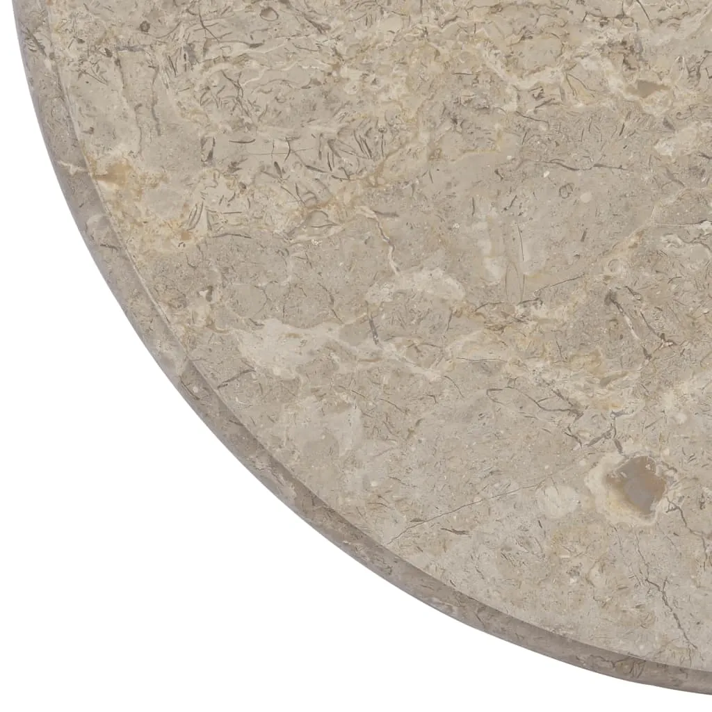 Table Top Grey Ø60x2.5 cm Marble