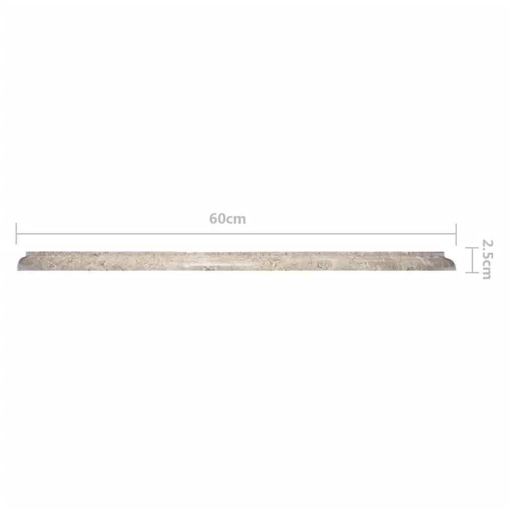 Table Top Grey Ø60x2.5 cm Marble