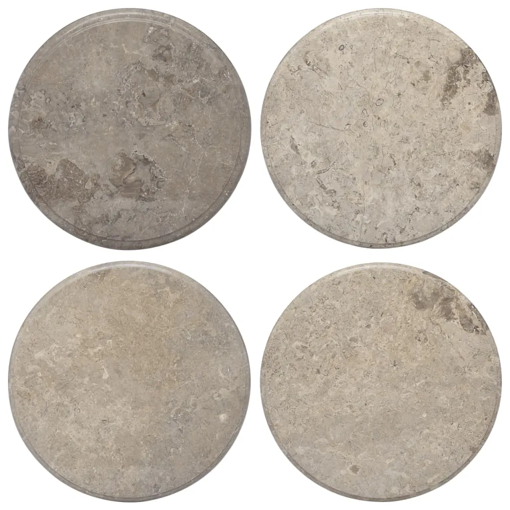 Table Top Grey Ø60x2.5 cm Marble