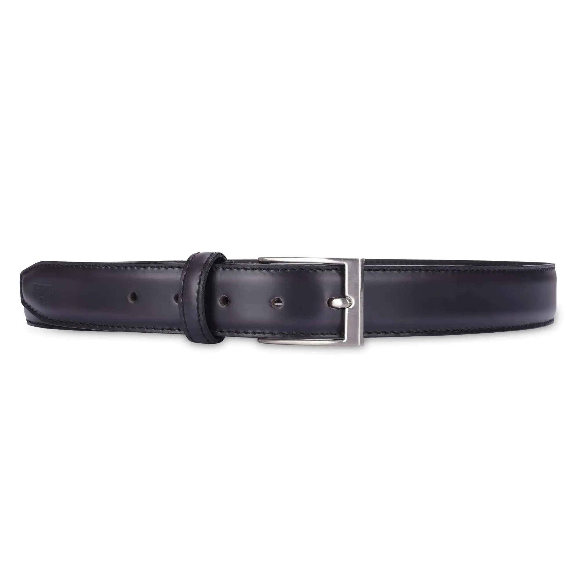 THE CLOWNFISH Men's Genuine Leather Belt - Black (Size-32 inches)