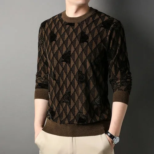 Top Grade Brand Designer Luxury New Fashion Knit Pullover Sweater Men