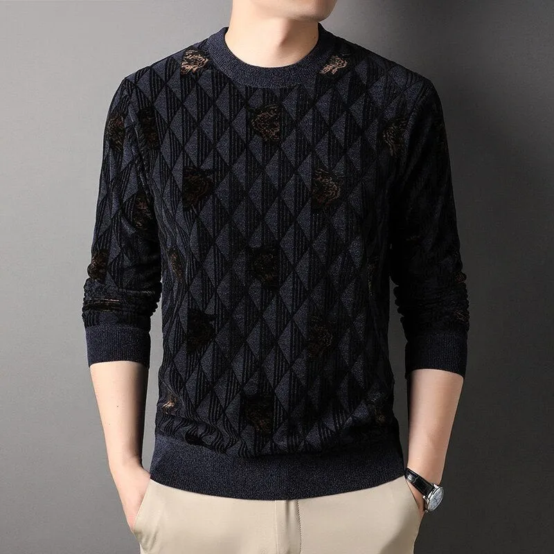 Top Grade Brand Designer Luxury New Fashion Knit Pullover Sweater Men