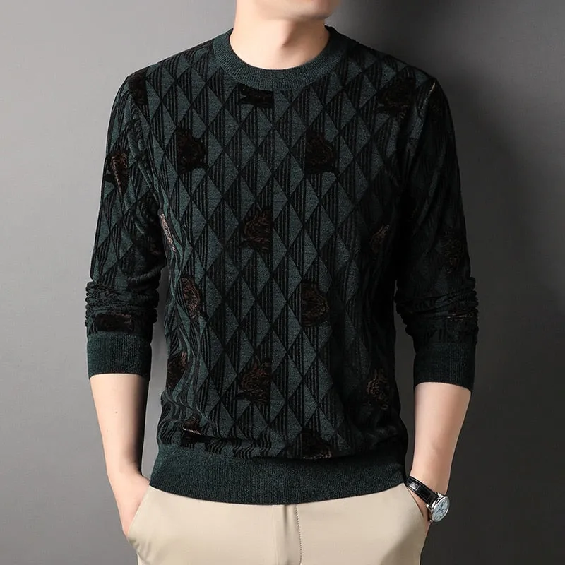 Top Grade Brand Designer Luxury New Fashion Knit Pullover Sweater Men