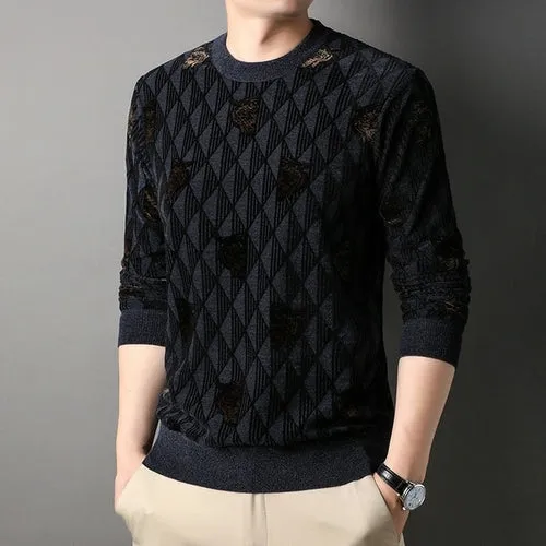 Top Grade Brand Designer Luxury New Fashion Knit Pullover Sweater Men