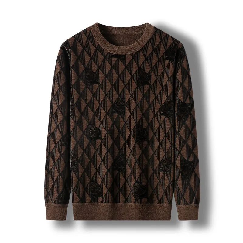 Top Grade Brand Designer Luxury New Fashion Knit Pullover Sweater Men