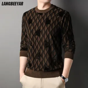 Top Grade Brand Designer Luxury New Fashion Knit Pullover Sweater Men