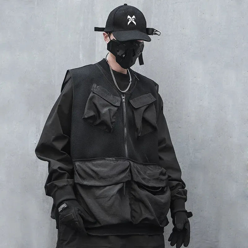 Urban Techwear Taktische Weste mit vielen Taschen
