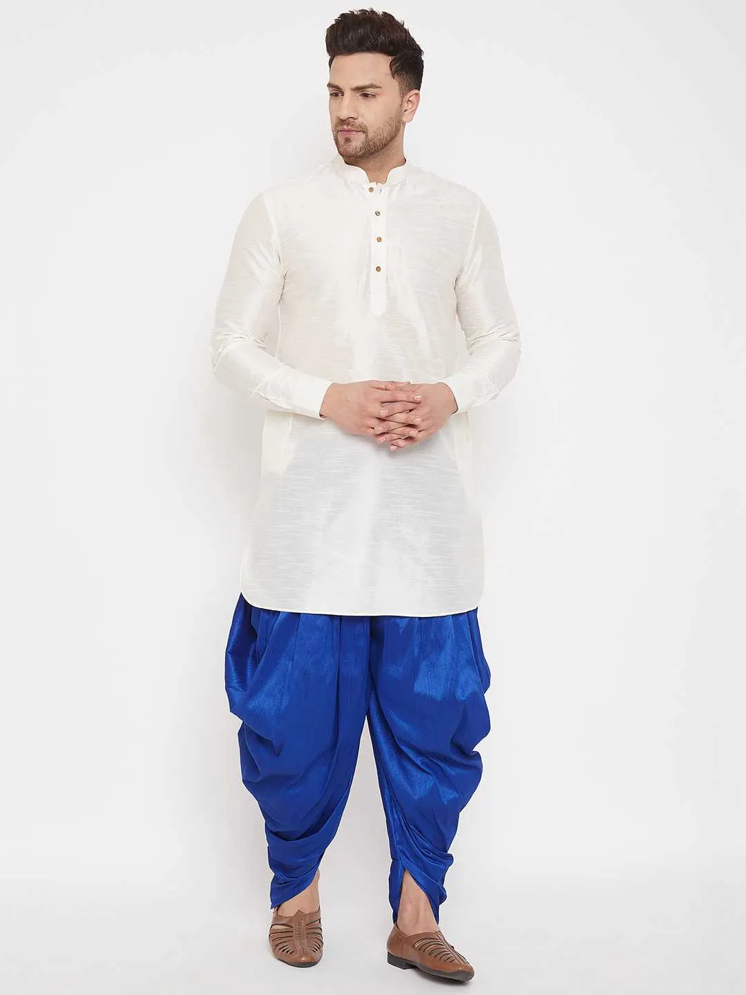 VM BY Vastramay Men's Blue Dhoti Pants